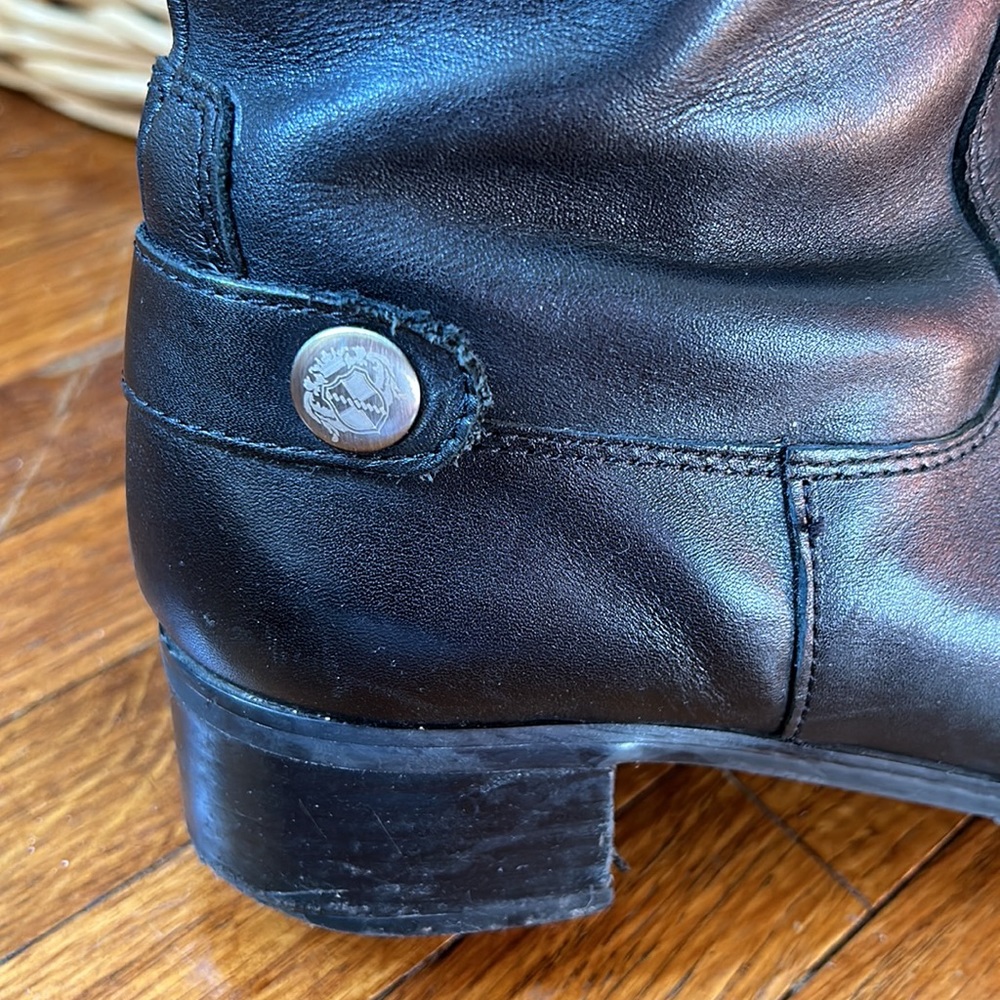 Franco Sarto Women’s Black & Brown Boots Sz 6.5 Leather Upper - Picture 6 of 8